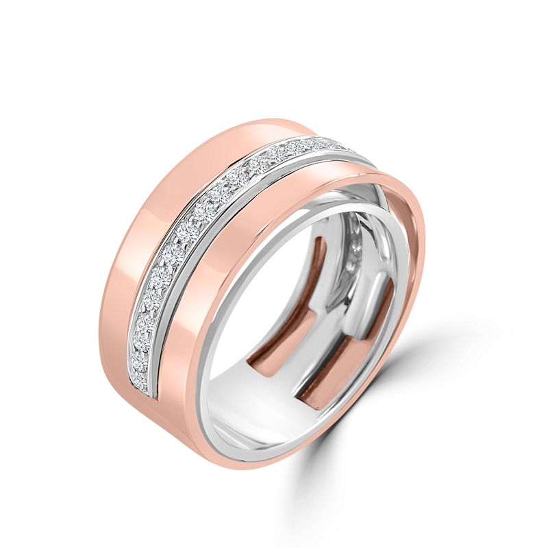 alcoro 18k rozé arany gyűrű